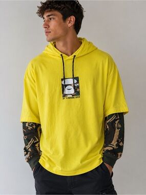 92. | Aape | A Bathing Ape | Yellow Camo long sleeve | S